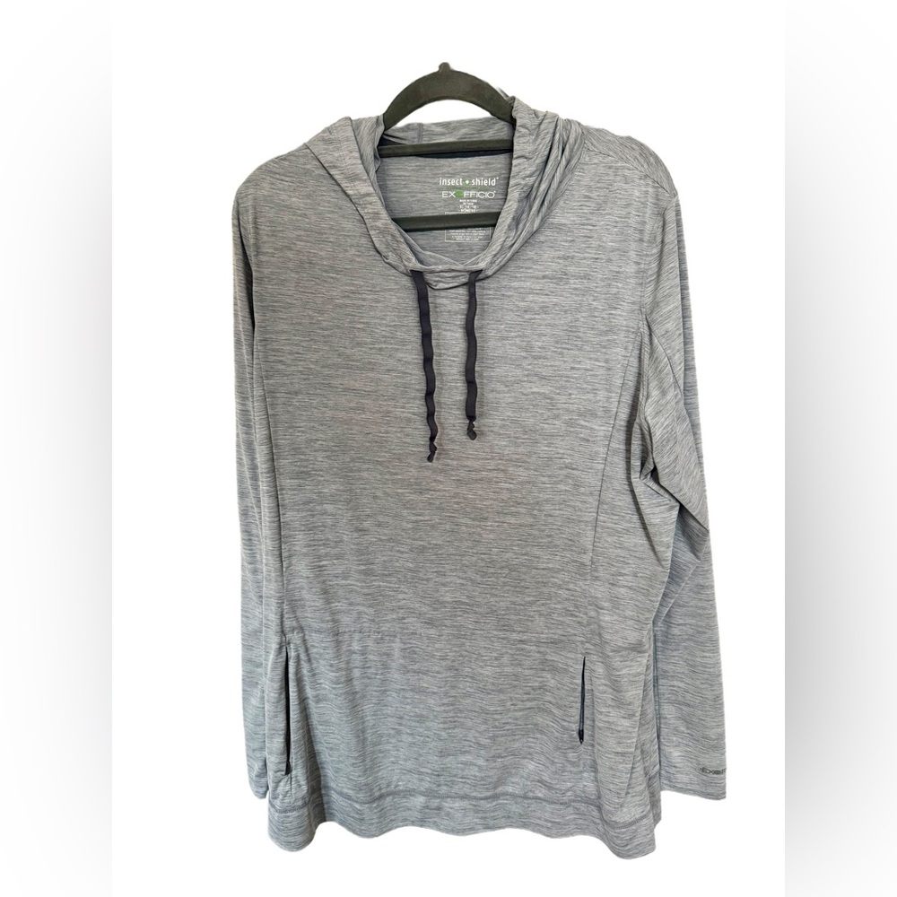 ExOfficio Insect Shield Gray Hooded Top